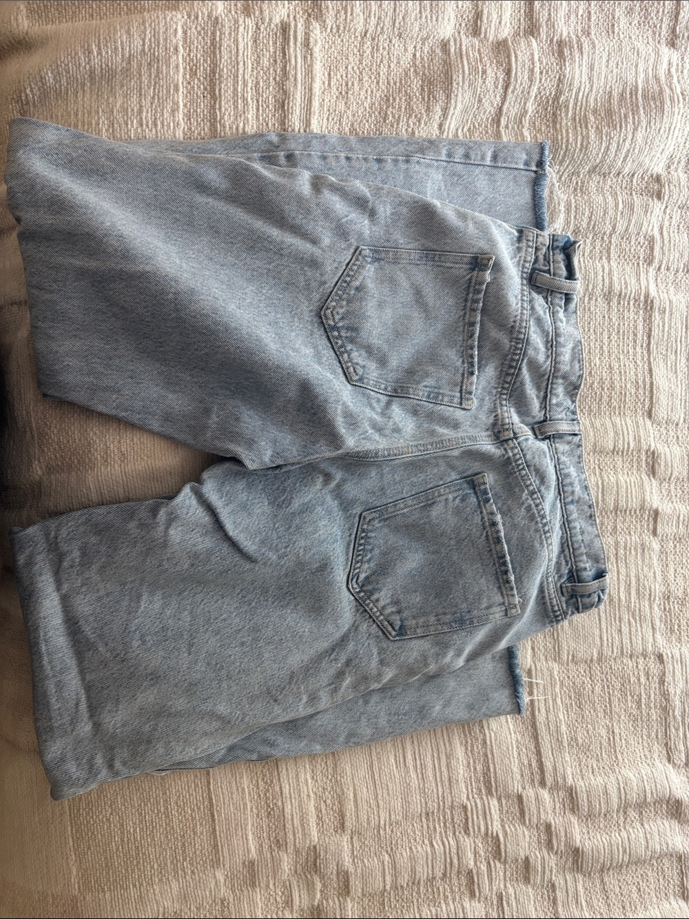 Garage Light Blue Straight Leg Ripped Jeans - Picture 7 of 16